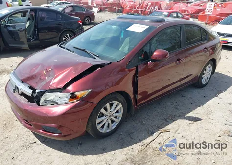 2012 Honda Civic Ex-L from USA, damaged, VIN 19XFB2F95CE030600